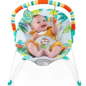Baby Bouncer Soothing Vibrations Infant Seat - Removable -Toy Bar, Nonslip